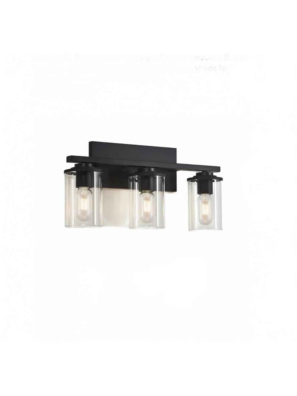 SADENICEL 3 Light Bathroom Wall Sconce Vanity Light Fixture with Clear Glass